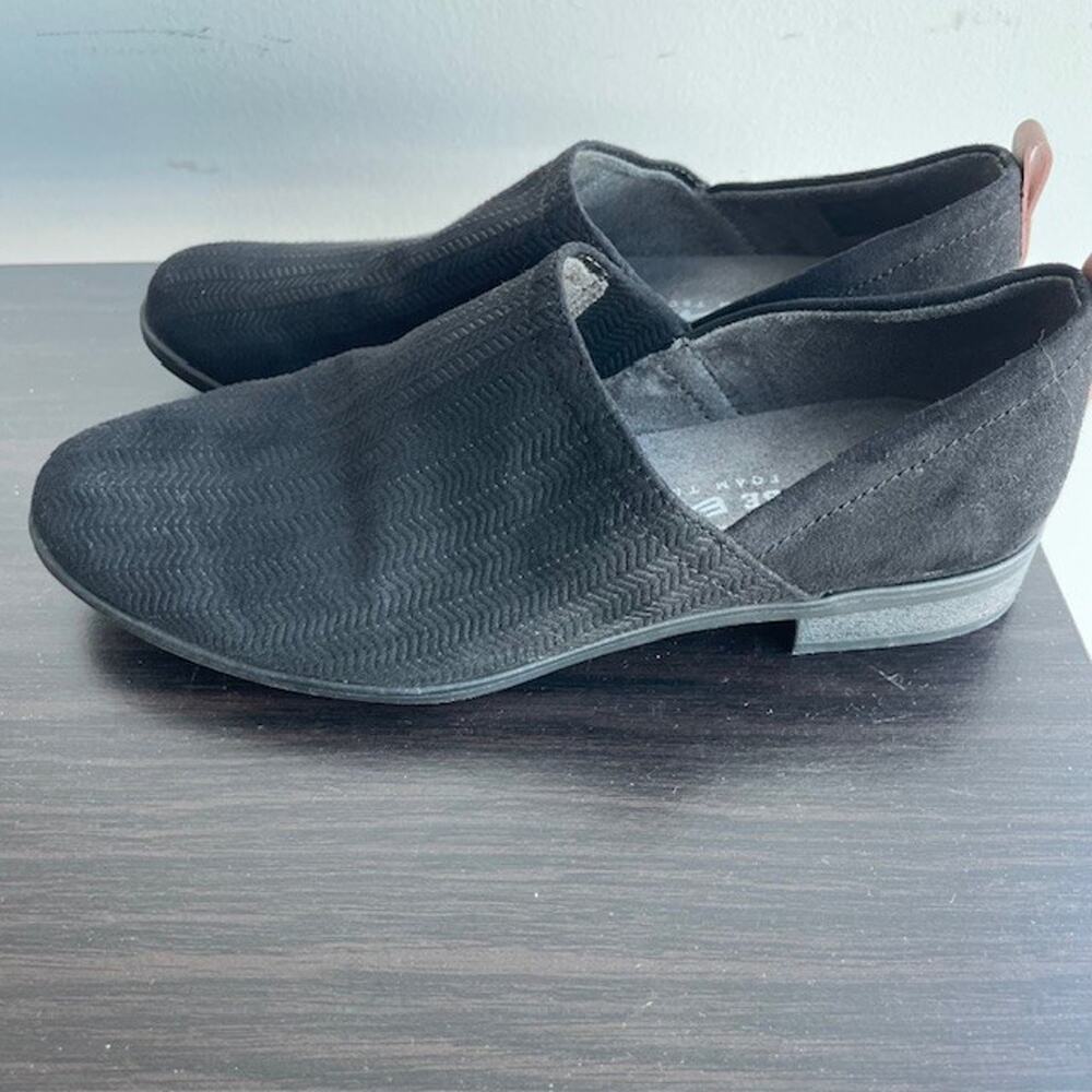 Dr Scholls Shoes Womens 6.5M Black Ruler Slip On Loafer Suede